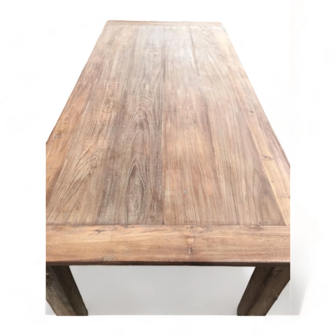 Contemporary Reclaimed Teak Wood Dining Table For Old Dining Room ... in How traditional Indonesian artisans create exceptional teak wood dining tables